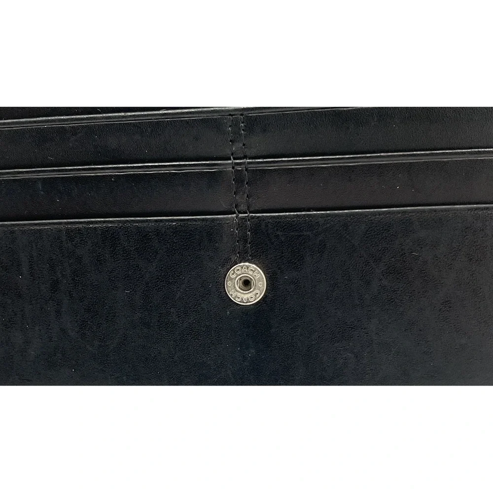 Coach Vintage Legacy Black Leather Slim Envelope Wallet * Great Condition*